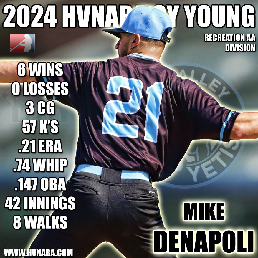 2024 Hudson Valley Rec AA Cy Young